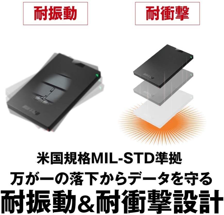 ジャンク品 BUFFALO USB3.1Gen1 ポータブルSSD 1.9TB